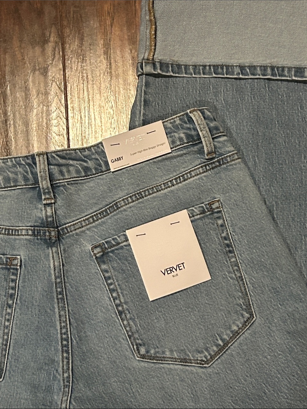 Light Wash Wide Leg Women’s Jeans super high rise sz 31 - Picture 6 of 7